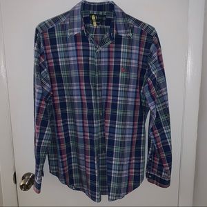 EUC Men’s Large Plaid Ralph Lauren Button Up Shirt